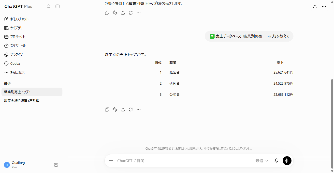 ChatGPT's answer. Asking with the app attached returns a table with the same numbers