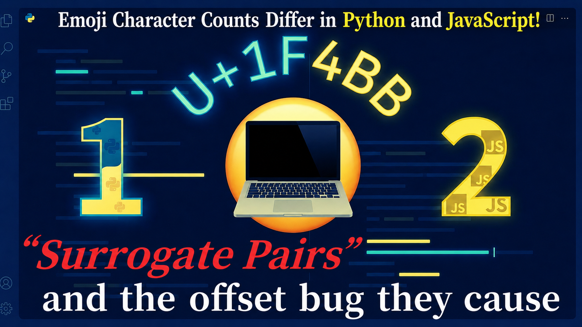 Emoji Length Differs Between Python and JavaScript: A Surrogate Pair Misalignment Bug